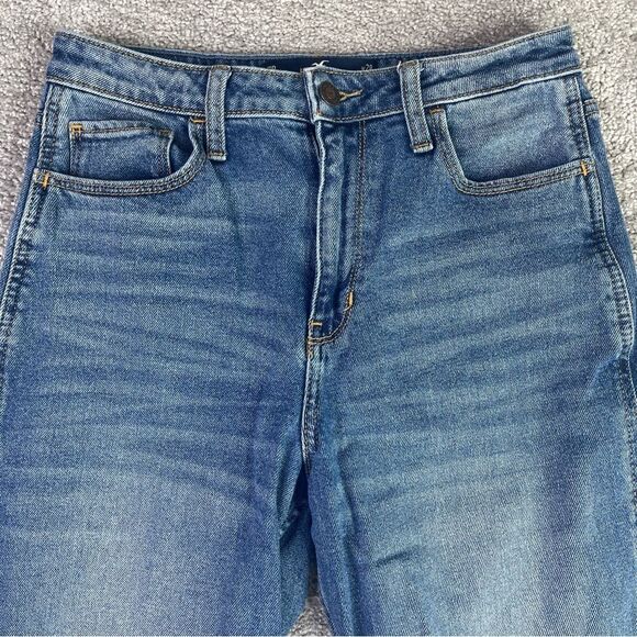 Hollister Mom Jeans Women's 26X25 Blue Straight Ultra High Rise Medium Denim - Picture 2 of 11